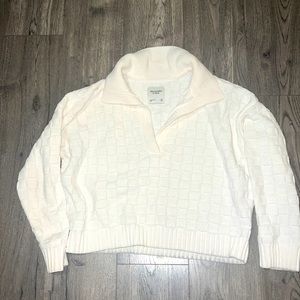 NWOT Abercrombie checkerboard collared sweater
